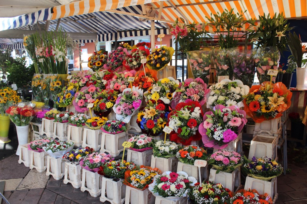 Flowers at Cours Saleya in Nice, France