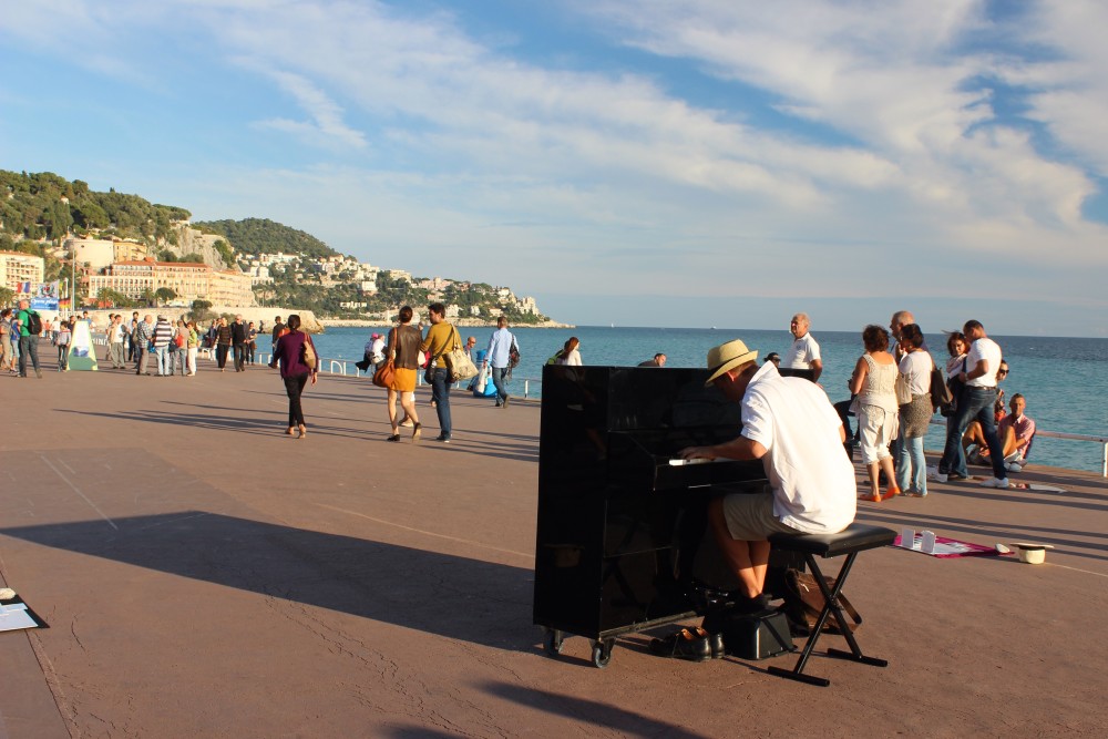 Music on the beach in Nice, France