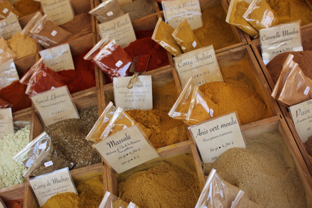 Spices at Cours Saleya in Nice, France