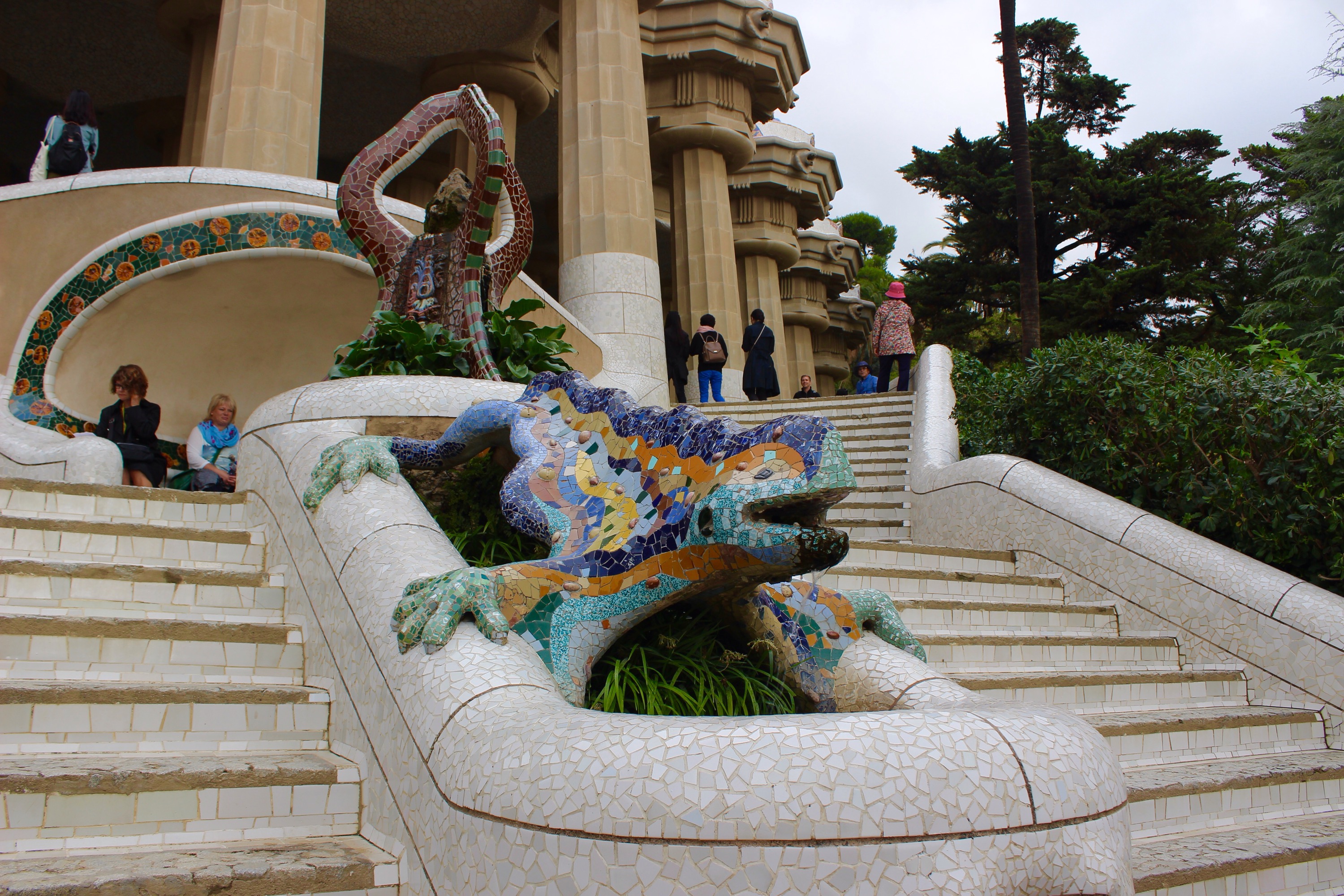 Dragon Statue in Park Guell in Barcelona