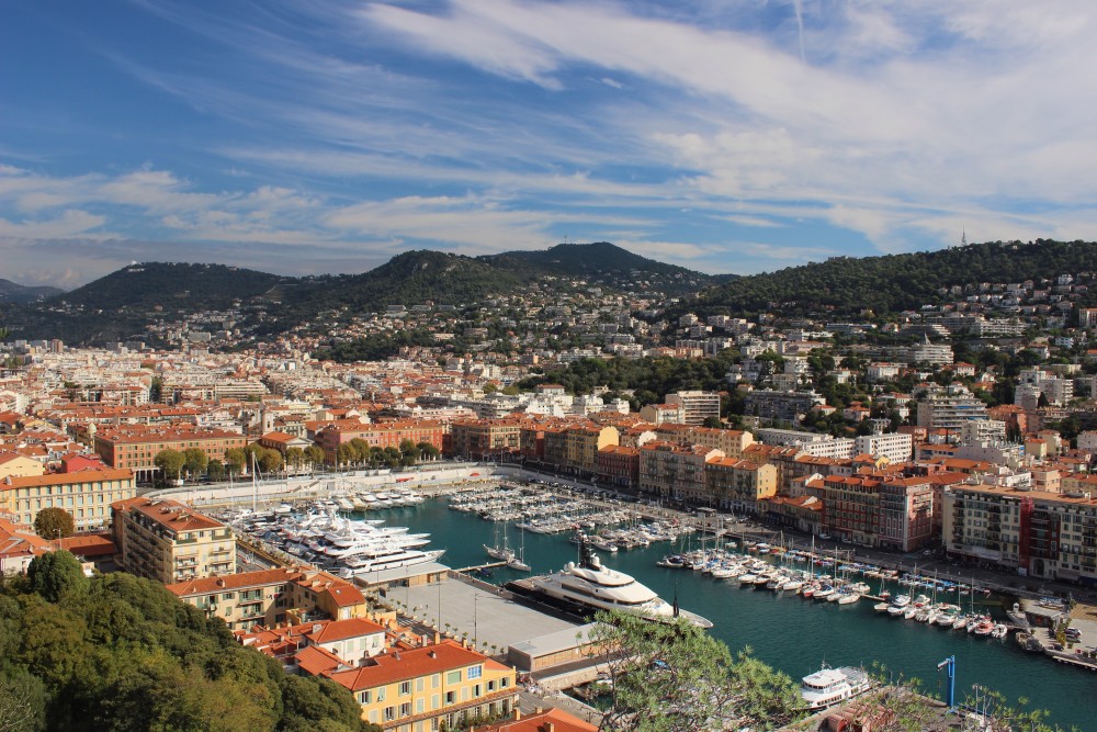 View from Castle Hill in Nice, France