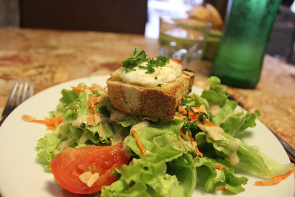 Goat cheese salad in Lyon, France