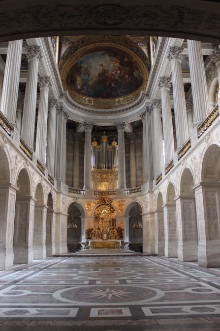 Empty but grand chapel at Versailles