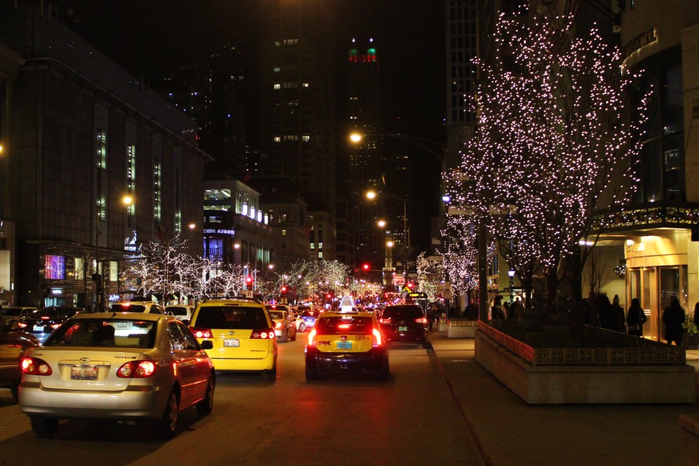 Michigan Ave, Christmastime in Chicago