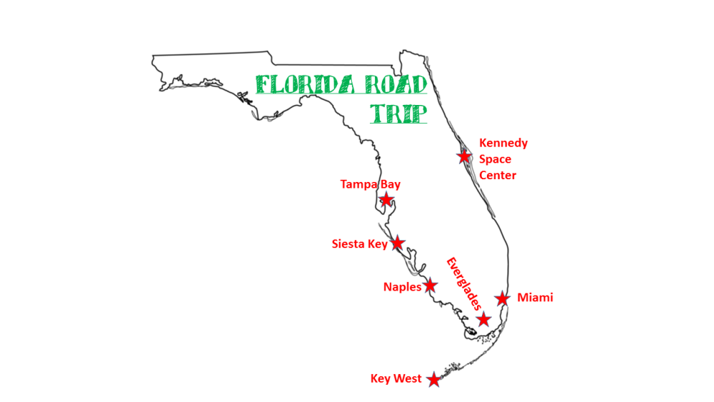 Florida Road Trip Map, Key West