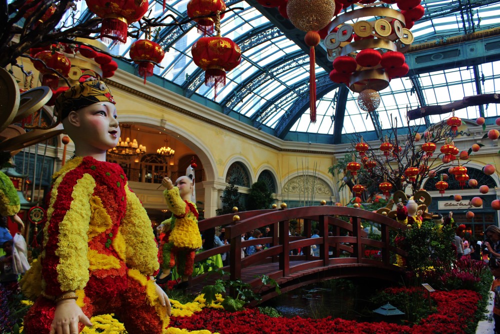 Bellagio Conservatory decorated for the Chinese New Year