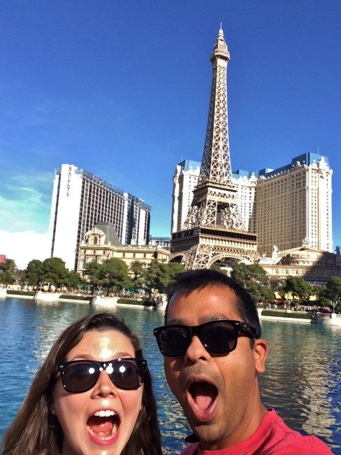 Eiffel Tower? I thought we were spending the weekend in Las Vegas!
