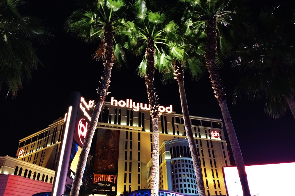 Las Vegas Strip at night, Planet Hollywood