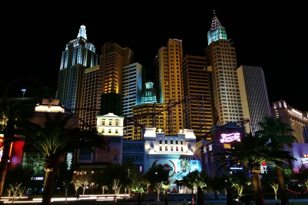 Las Vegas Strip at night, New York New York Casino