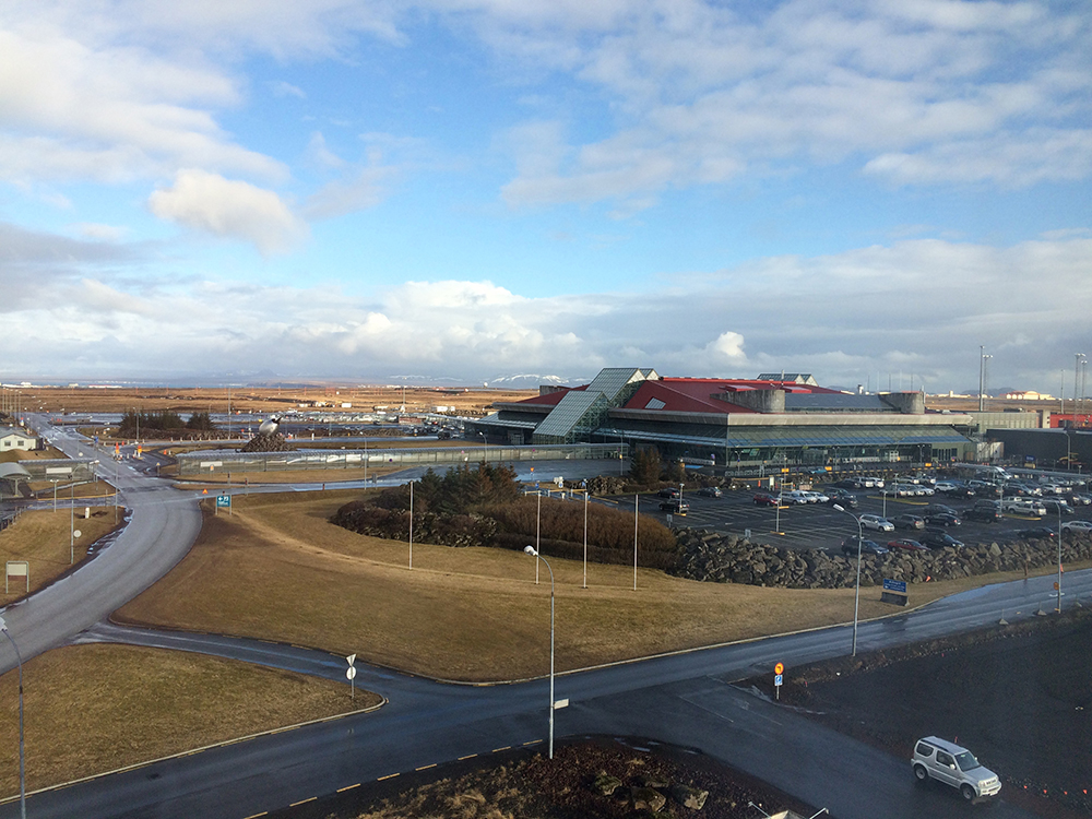 View of KEF airport from hotel room