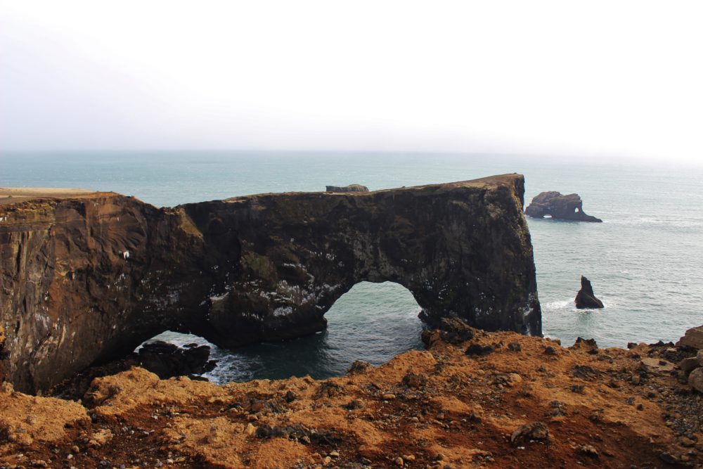 Dyrholaey, natural rock arches on the water