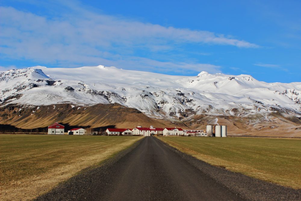 Farm in front of Eyjafjallajökull, Iceland's South Coast