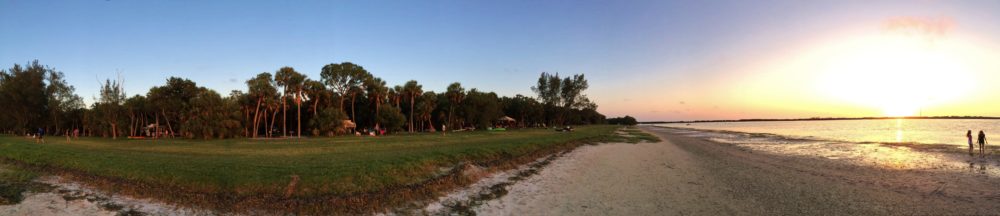 Camping at Fort De Soto, sunset