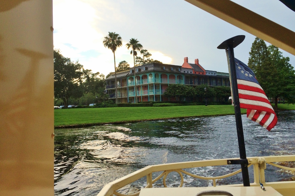 Boat ride between French Quarter and Disney Springs