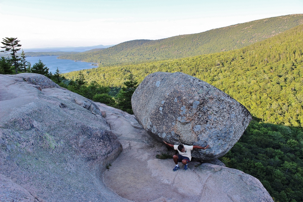Bubble Rock in Acadia National Park