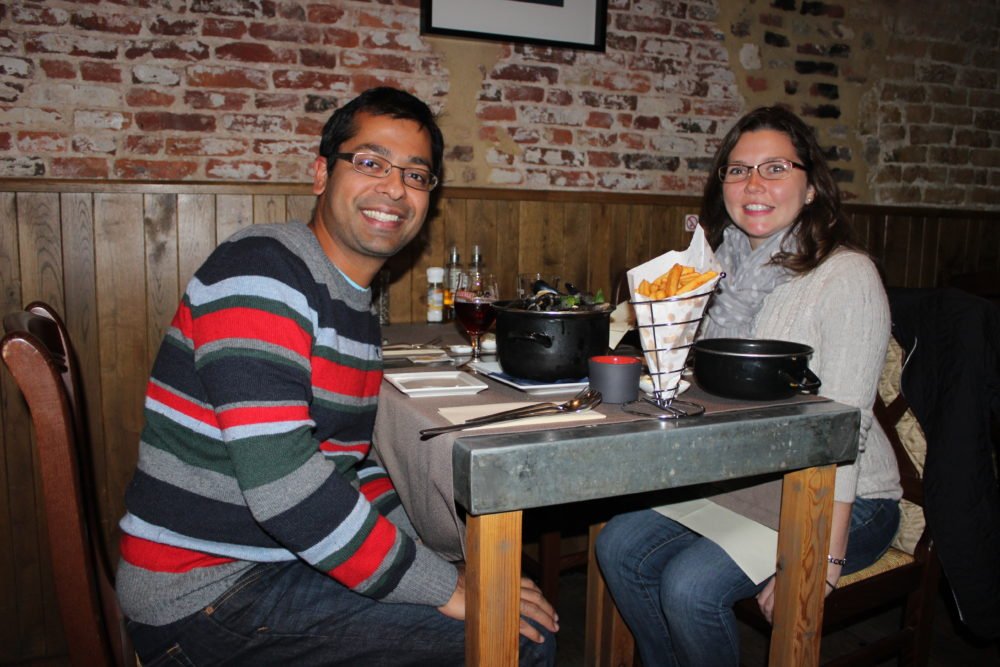 A healthier vacation: Splitting a pot of mussels in bruges, belgium